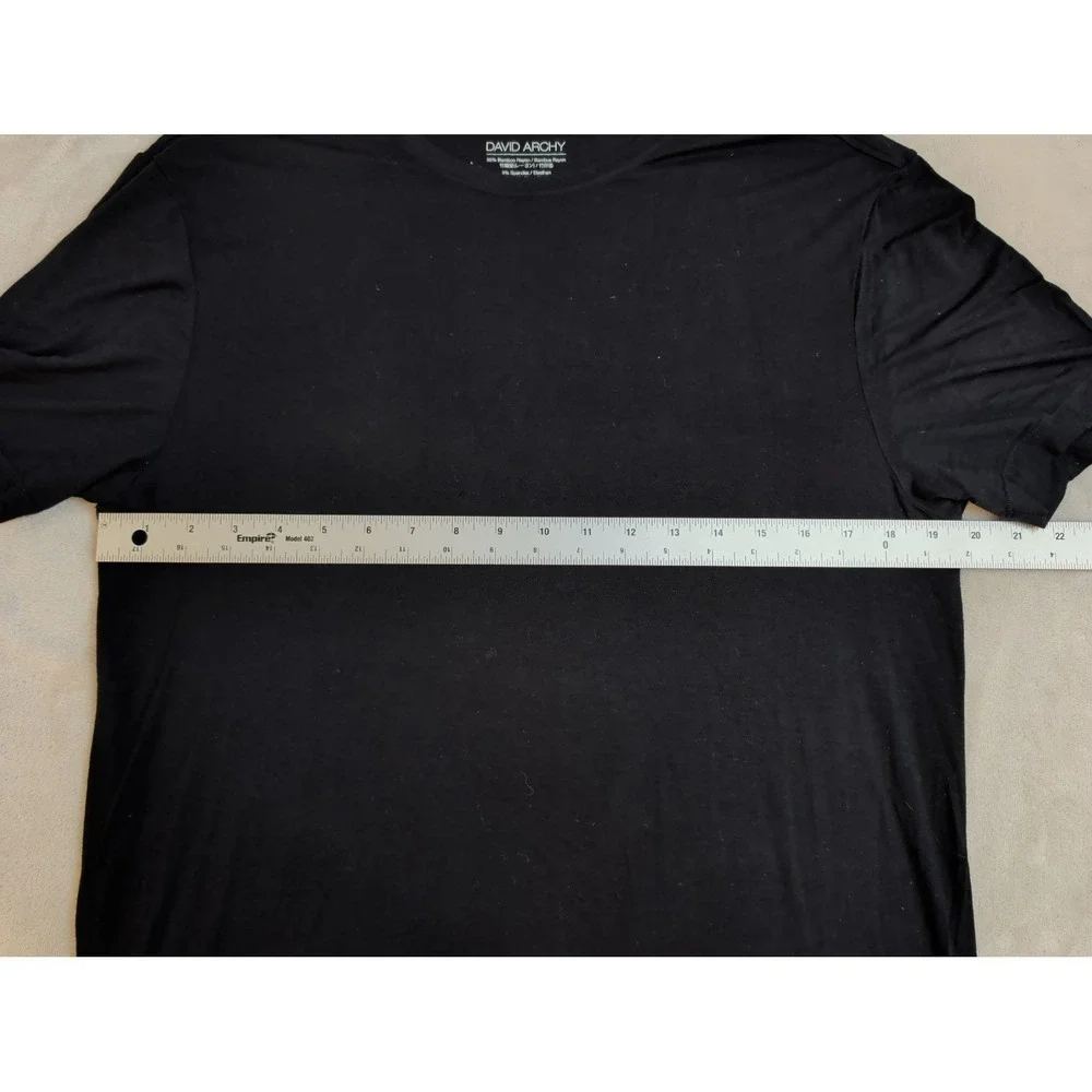 DAVID ARCHY Men's Undershirt Bamboo Rayon Moisture-Wicking T-Shirts Stretch Crew